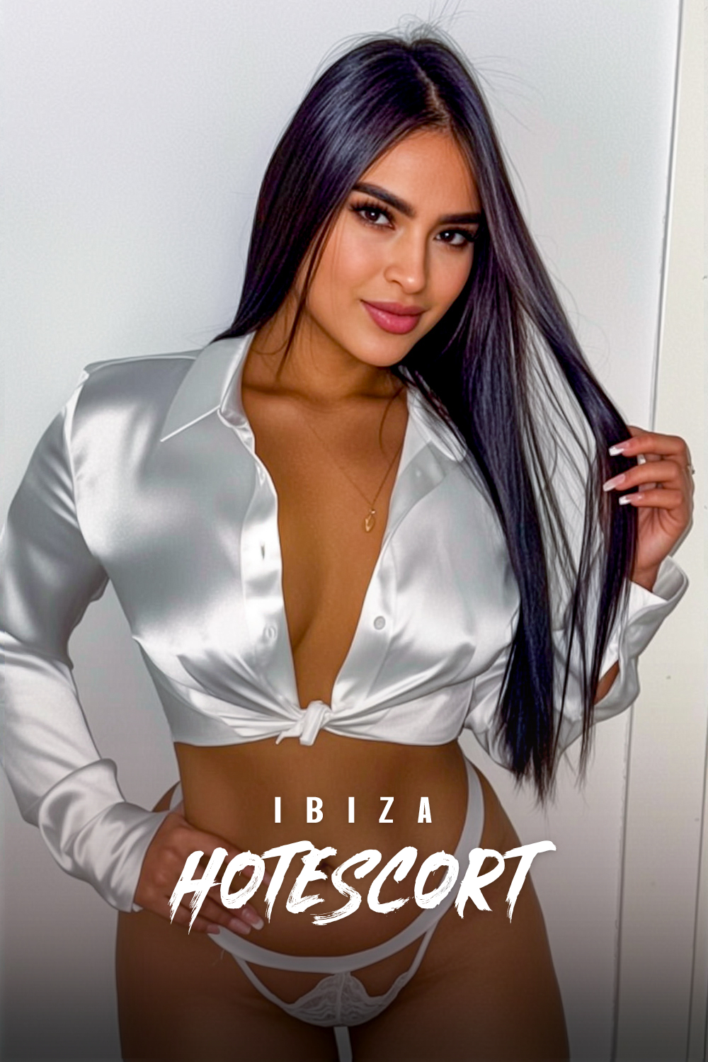 Hot Allison Colombian escort in Ibiza with long black hair