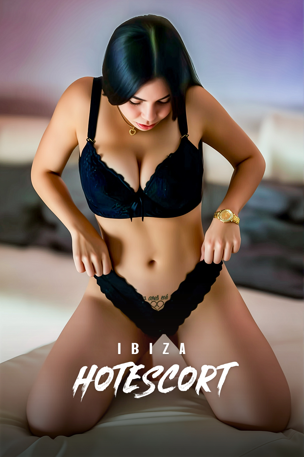 Venezuelan brunette escort Pamela in Ibiza with natural curves